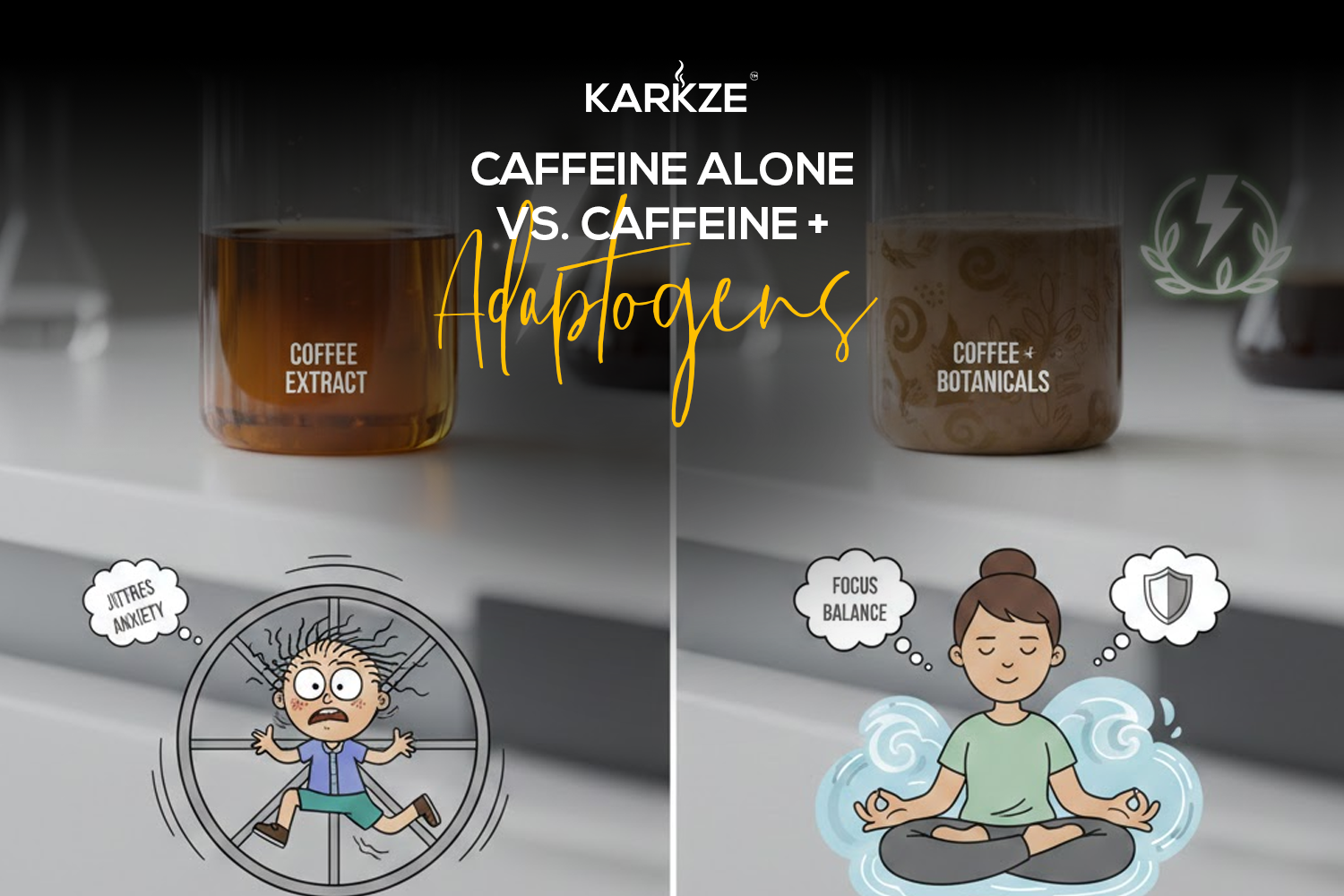 Caffeine Alone vs. Caffeine + Adaptogens