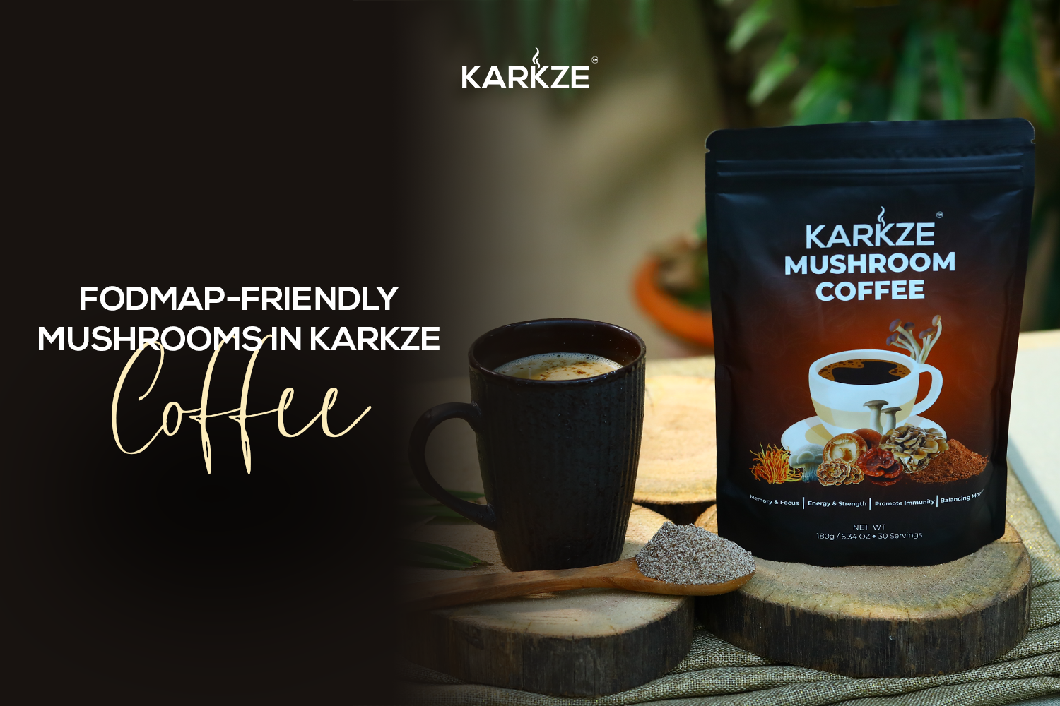 FODMAP-Friendly Mushrooms in Karkze Coffee