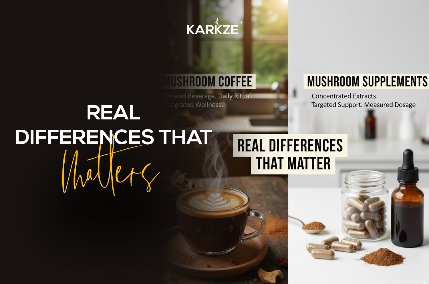 Mushroom Coffee vs Mushroom Supplements: Real Differences That Matter